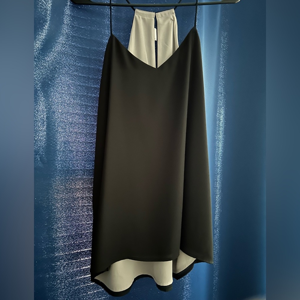 Express Black Dress with Light Gray Lining Reversible Barcelona Cami